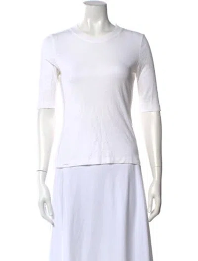 Pre-owned Rosetta Getty Crew Neck Three-quarter Sleeve T-shirt In White