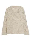 Rosetta Getty Crochet Diamond-pattern Hoodie In Neutral