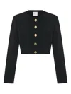 Rosetta Getty Cropped Button-front Jacket In Black
