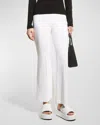 Rosetta Getty Cropped Flare Trousers In White