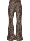 Rosetta Getty Cropped Flared Trousers In Brown