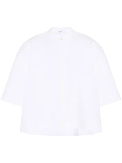 Rosetta Getty Cropped Poplin Shirt In White