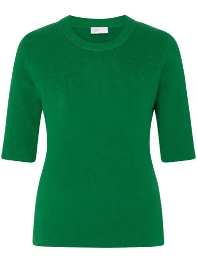 Rosetta Getty Cropped Ribbed-knit Jumper In Green