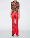 Rosetta Getty Cropped Sleeve Top In Multi Floral In Multi