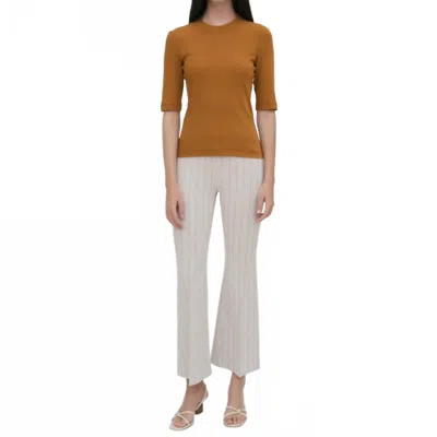 Rosetta Getty Cropped Sleeve T-shirt In Copper In Orange