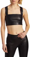 Rosetta Getty Cross Back Bra Top In Black In Black