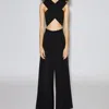 Rosetta Getty Cross Front Bra Top In Black