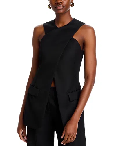 Rosetta Getty Crossover Top In Black