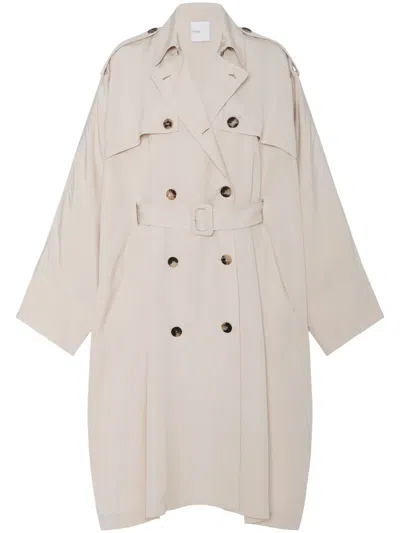 Rosetta Getty Double-breasted Trench Coat In Neutrals