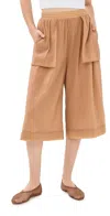 Rosetta Getty Double Layer Shorts Terracotta In Terracotta