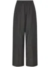 Rosetta Getty Elasticated-waist Wide-leg Trousers In Black