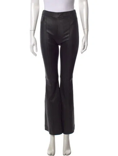 Pre-owned Rosetta Getty Faux Leather Flared Pants In Black