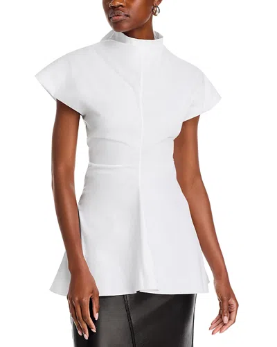 Rosetta Getty Fit & Flare Top In White