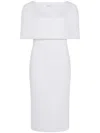Rosetta Getty Fitted Cape Dress In White