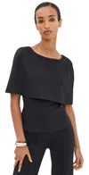 Rosetta Getty Fitted Cape Top Black In Black