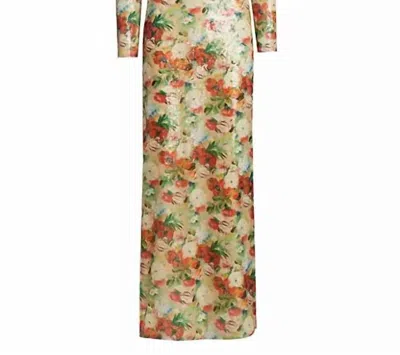 Rosetta Getty Fitted Long Sleeves Dress In Floral Multi