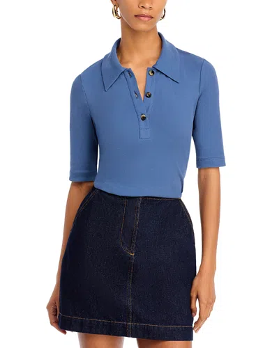 Rosetta Getty Fitted Polo Shirt In Vintage Blue