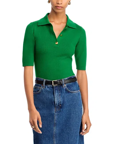 ROSETTA GETTY FITTED POLO SWEATER