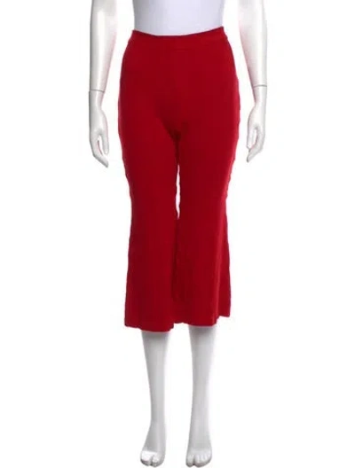 Pre-owned Rosetta Getty Flared Pants In Red