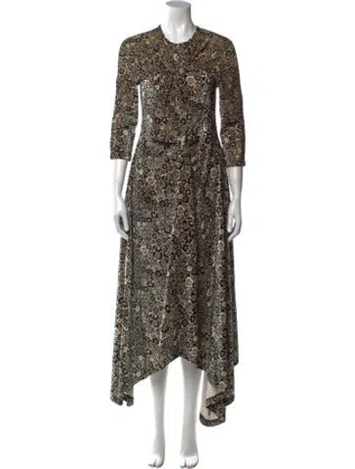 Pre-owned Rosetta Getty Floral Print Long Dress
