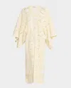 Rosetta Getty Granny Square Crochet-knit Open Cardigan In Ivory