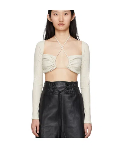 ROSETTA GETTY HALTERNECK CROPPED TOP