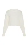 Rosetta Getty Hand-knit Mesh Sweater In White