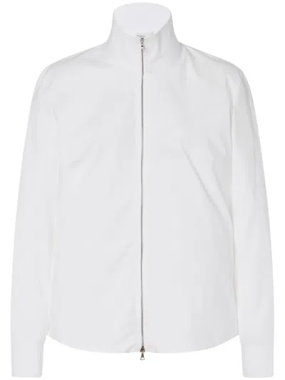 Rosetta Getty High-neck Zip-up Shirt In White