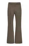 Rosetta Getty High-rise Houndstooth Stretch-woven Flared Pants In Multi