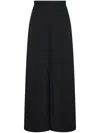 Rosetta Getty Pintuck Wide Leg Pant In Black In Schwarz