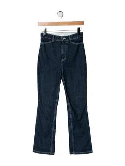 Pre-owned Rosetta Getty High-rise Flared Jeans In Blue