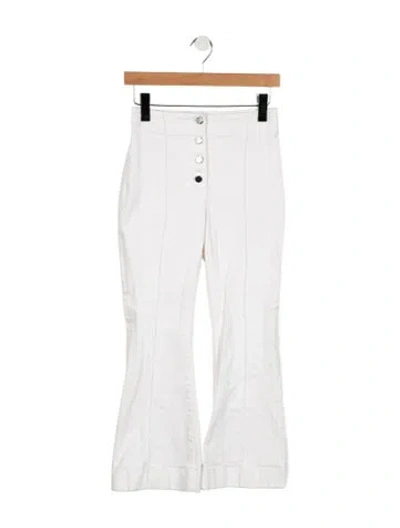 Pre-owned Rosetta Getty High-rise Flared Jeans In White
