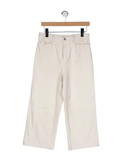 Pre-owned Rosetta Getty High-rise Wide Leg Jeans In Neutral