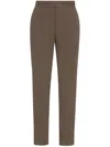 Rosetta Getty Houndstooth Cropped Skinny Trousers In Brown