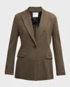 Rosetta Getty Houndstooth Peak Lapel Blazer In Multi
