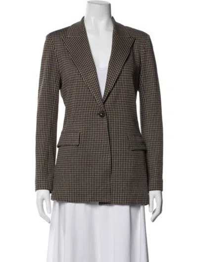 Pre-owned Rosetta Getty Houndstooth Print Blazer In Black/brown