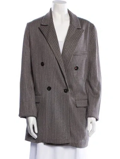 Pre-owned Rosetta Getty Houndstooth Print Blazer In Gray