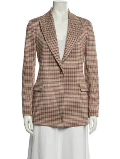 Pre-owned Rosetta Getty Houndstooth Print Blazer In Multicolor