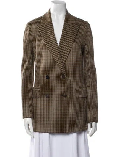 Pre-owned Rosetta Getty Houndstooth Print Blazer In Neutral