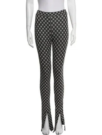 Pre-owned Rosetta Getty Houndstooth Print Skinny Leg Pants In Multicolor