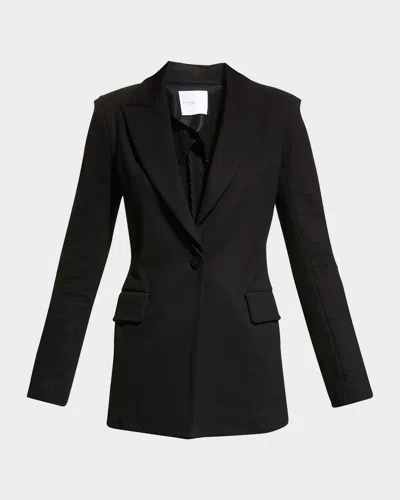 Rosetta Getty Jersey Single-breasted Blazer In Black