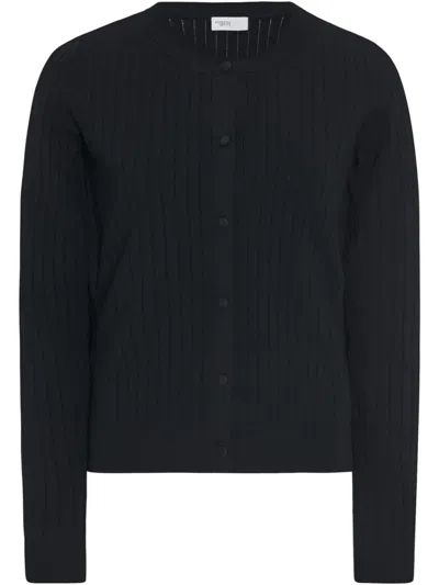 Rosetta Getty Knitted Cardigan In Black