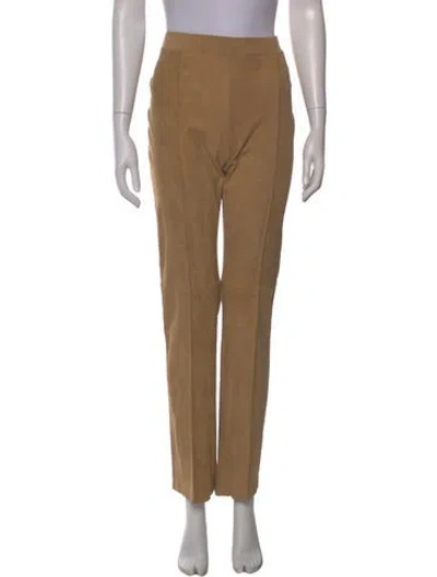 Pre-owned Rosetta Getty Lambskin Straight Leg Pants W/ Tags In Neutral