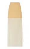 Rosetta Getty Floor-length Layered Maxi Skirt In Neutral