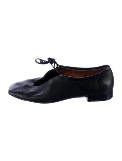 Pre-owned Rosetta Getty Leather Ballet Flats In Blue
