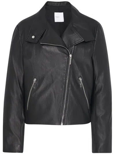 Rosetta Getty Leather Biker Jacket In Black