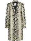 Rosetta Getty Leather Coat In Neutrals