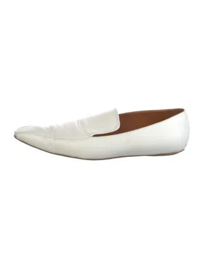 Pre-owned Rosetta Getty Leather Loafers In White