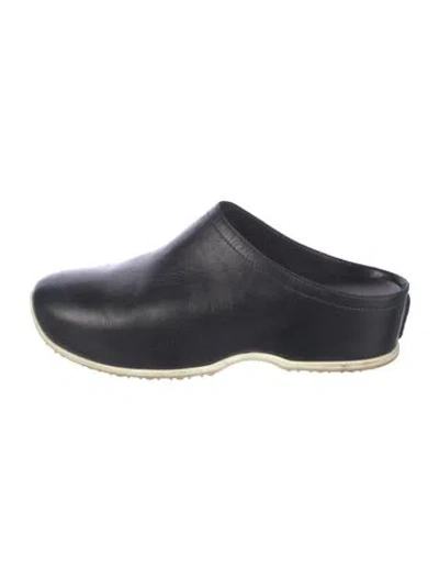 Pre-owned Rosetta Getty Leather Mules In Blue