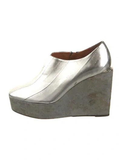 Pre-owned Rosetta Getty Leather Pumps In Silver